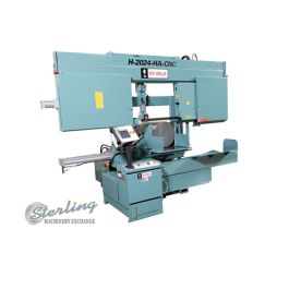 New-W.F. Wells-Brand New W.F. Wells CNC Fully Automatic with Shuttle Type Barfeed Horizontal Twin Post Band Saw-H-2024HA-CNC-SMH2024HACNC