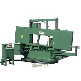 New-W.F. Wells-Brand New W.F. Wells Semi-Automatic Hydraulic Swivel Base Cant Head Horizontal Large Capacity Twin Post Two Direction Miter Band Saw-M-36-3-SMM363