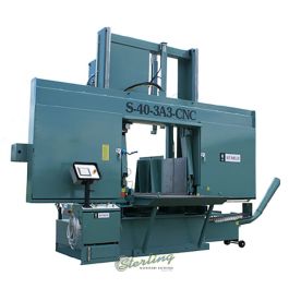 New-W.F. Wells-Brand New W.F. Wells CNC Fully Automatic with Shuffle Type Barfeed Horizontal Twin Post Band Saw -S-40-3A3 CNC-SMS403A3CNC