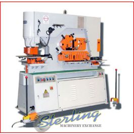 New-U.S. Industrial-Brand New U.S. Industrial Hydraulic Ironworker with Dual Operator Stations-USHI-90T-DO-XT-SMUSHI90TDOXT