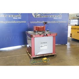 Used-Amada-Used Amada Heavy Duty Hydraulic Power V-Notcher With Coper on Rear-CSW-250-A6565