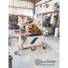 Used-Geka-Used Geka Dual Cylinder Ironworker With Bending Stattion-HYDRACROP 80S-C5125