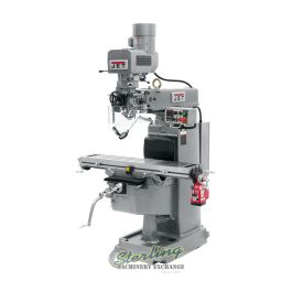New-Jet-Brand New Jet Vertical Milling Machine PACKAGE. Includes 3 Axis Acu-Rite DRO, X, Y and Z Power Feeds and Air Power Drawbar-JTM-1050EVS2/230 690651-SMJTM1050EVS2230