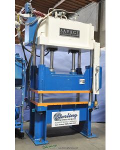 Used-Savage-Used Savage 4 Post Hydraulic Blanking Trim Press-60HTP-A2756-01