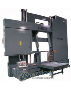 New-W.F. Wells-Brand New W.F. Wells Semi-Automatic Hydraulic Horizontal Heavy Duty Twin Post Bandsaw-P-50-4-SMP504-01
