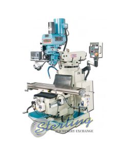 New-Baileigh-Brand New Baileigh Variable Speed Vertical Milling Machine With Inverter Head, 2 Axis DRO, X/Y Power Feeds-VM-1054-3-BA9-1008136-SMVM10543-01