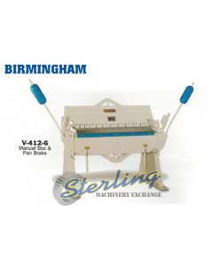 New-Birmingham-Brand New Birmingham Box & Pan Manual Finger Brake-V-412-6-SMV4126-01
