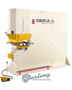 New-Geka-Brand New Geka Puma Series Hydraulic (Deep Throat) Ironworker Single End Punch with 5 Power Settings-PUMA 220SD-SMPUMA220SD-01