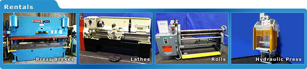Machinery available for rental