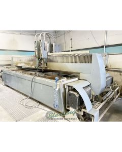 Used-Flow-Used Flow CNC Abrasive Dual Head Waterjet Cutting System with Flow PC Based Flowmaster Controller, 100HP 60,000 PSI Dual-Intensifier Pump, Dual Heads Waterjet Cutting System-4X2MWMC-A6373-01
