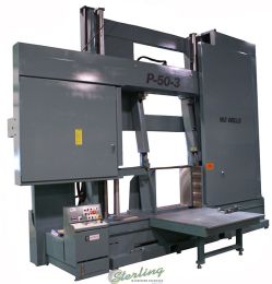 New-W.F. Wells-Brand New W.F. Wells Semi-Automatic Hydraulic Horizontal Large Capacity Twin Post Bandsaw-P-50-3-SMP503-01