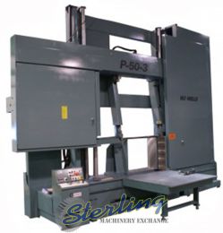 New-W.F. Wells-Brand New W.F. Wells Semi-Automatic Hydraulic Horizontal Heavy Duty Twin Post Bandsaw-P-50-4-SMP504-01